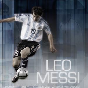 Arte de Fútbol de Lionel Messi