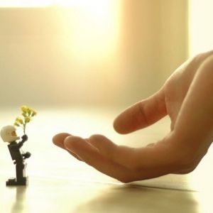 Mano y Flor Arte Lego
