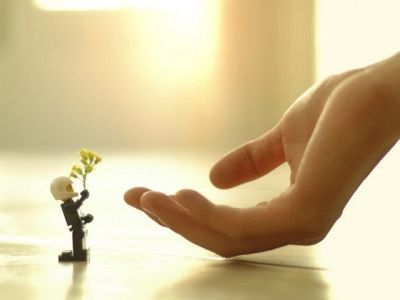 Mano y Flor Arte Lego