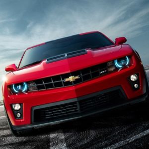 Coche Deportivo Rojo Chevrolet Camaro