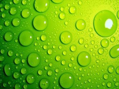 Gotas de Agua Verdes Abstractas