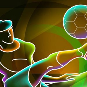 Jugador de Fútbol Neón