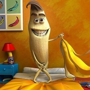 Personaje de Plátano Divertido