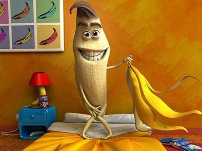 Personaje de Plátano Divertido