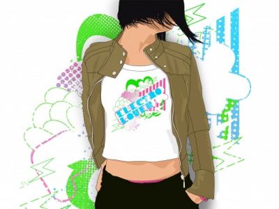 Chica Estilosa con Camiseta Gráfica