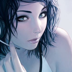 Chica Digital con Auriculares