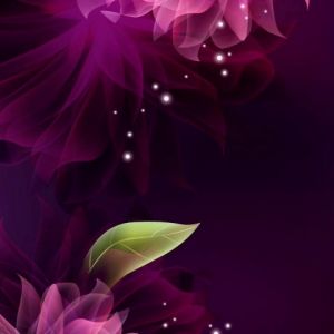 Hermoso Abstracto Floral Púrpura
