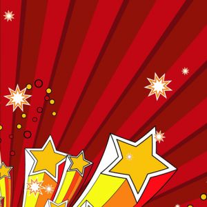 Diseño de Explosión de Estrellas Coloridas
