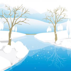 Paisaje Invernal con Río