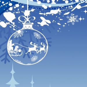 Adorno Navideño y Copos de Nieve