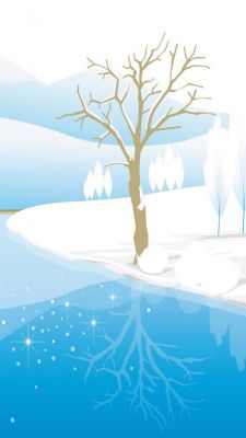 Paisaje Invernal con Reflejo