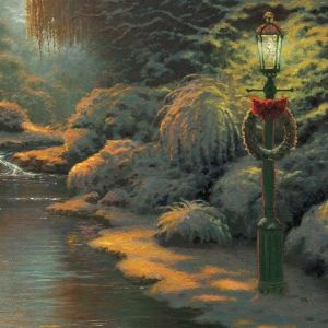 Paisaje Invernal con Farola