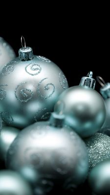 Elegantes Adornos Navideños Azules