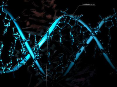 Estructura de ADN Azul