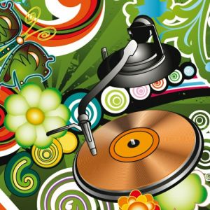 Arte de Disco de Vinilo Colorido