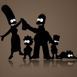 Silueta de la familia Simpson
