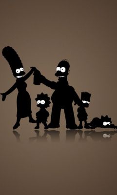 Silueta de la familia Simpson