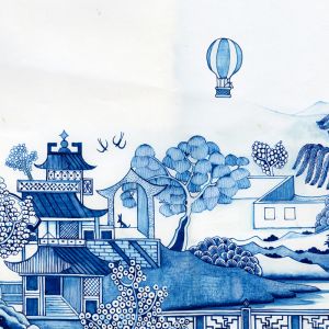 Arte de paisaje azul