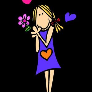 Chica Linda con Corazones