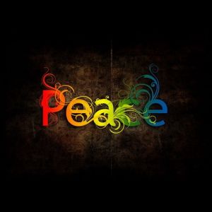 Tipografía Colorida de Paz