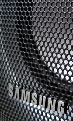 Logo de Samsung en Fondo de Malla