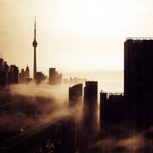 Horizonte de Toronto al Atardecer