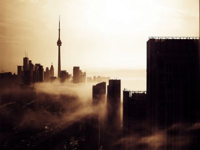 Horizonte de Toronto al Atardecer