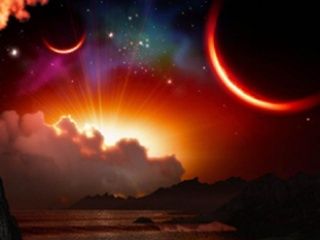 Atardecer Cósmico con Lunas