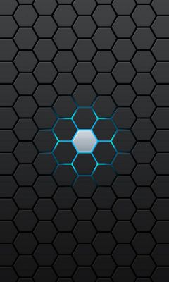 Patrón Hexagonal con Acento Azul
