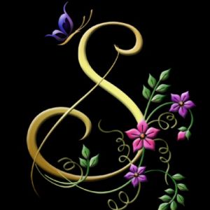 Diseño Floral Elegante de Letra