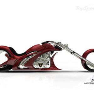 Motocicleta Personalizada Roja