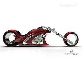 Motocicleta Personalizada Roja