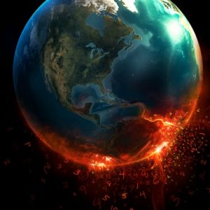 Tierra en el Espacio con Efectos Llamativos