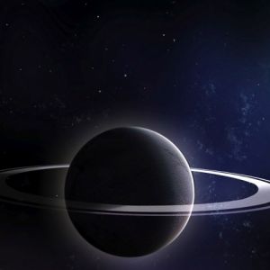 Planeta con Anillos en el Espacio