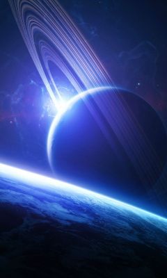 Planeta Espacial Impresionante con Anillos