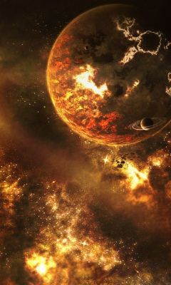Explosión Cósmica: Planeta Ardiente