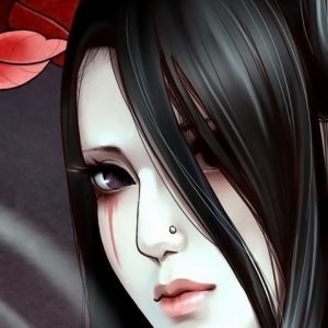 Chica Anime con Cabello Oscuro