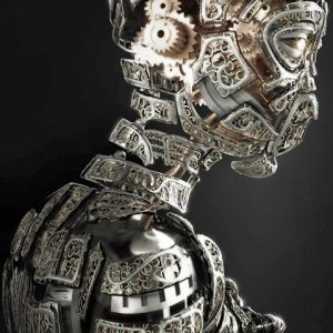 Escultura de Robot Intrincada