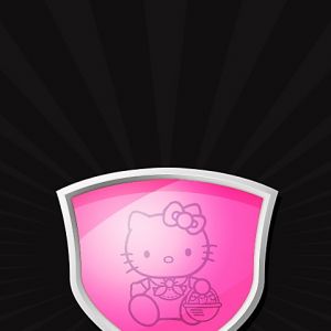 Escudo Rosa de Hello Kitty