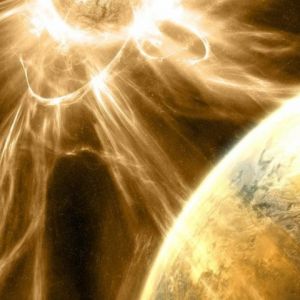 Erupción Solar y Tierra