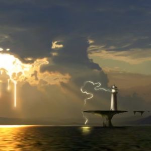 Majestuoso Faro al Atardecer