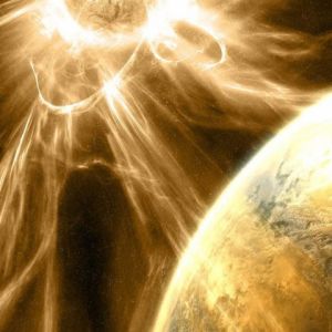 Erupción Solar y Tierra