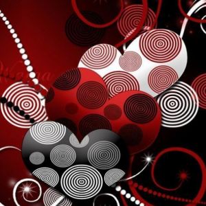 Corazones Rojos y Negros Elegantes