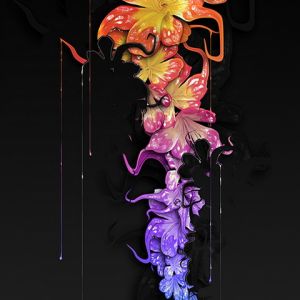 Arte Abstracto Floral Colorido