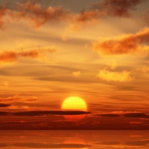 Impresionante reflejo del atardecer