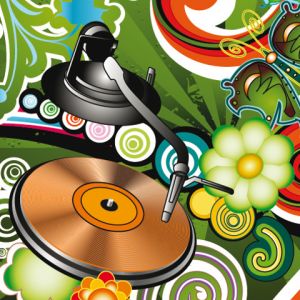Arte Musical Colorido en Vinilo
