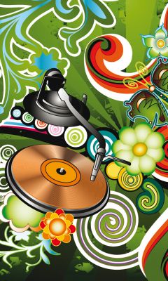 Arte Musical Colorido en Vinilo
