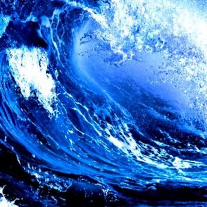 Ola oceánica majestuosa