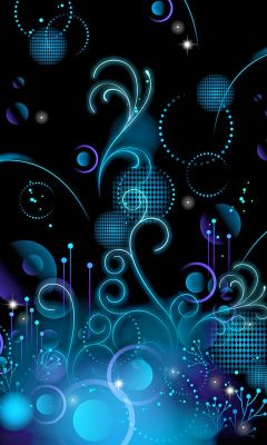 Remolinos y Círculos Abstractos Azules