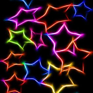 Patrones de Estrellas Neón Coloridas